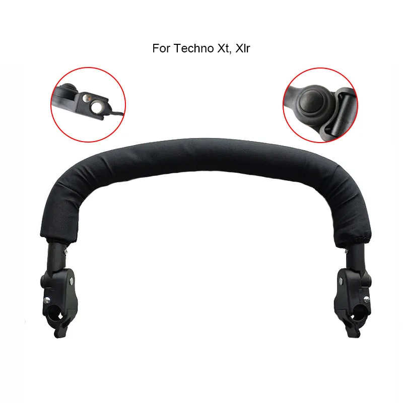 Barra parachoques para la mayor&iacute;a de Maclaren Buggy Quest Triump Volo Techno Xt Xlr Atom, apoyabrazos, pasamanos, barra de seguridad, accesorios para cochecito-5