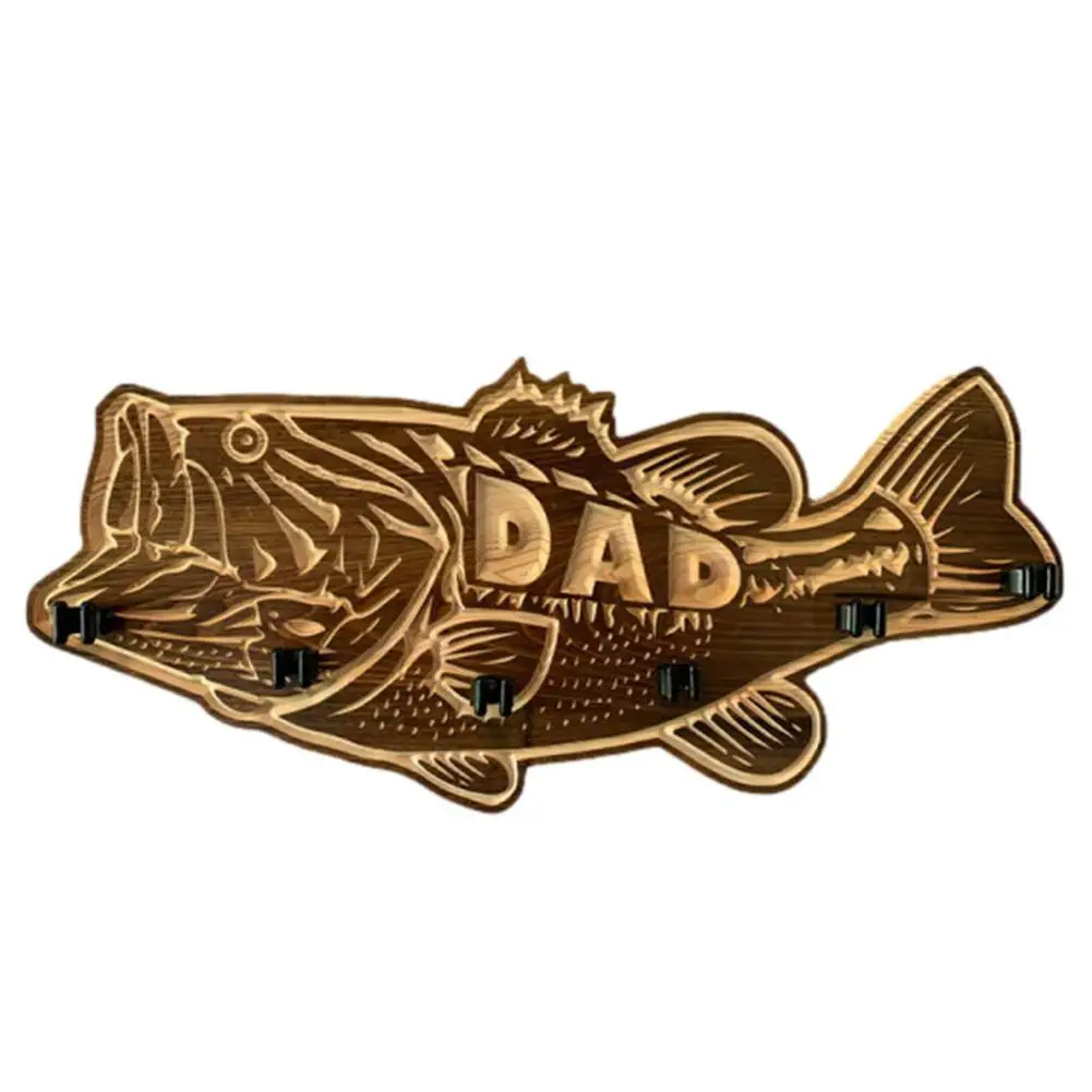 

Деревянный держатель для удочки WV2 Вертикальная 6-удилище стойка для удочки держатель для удочки настенное модульное для внутреннего помещ...