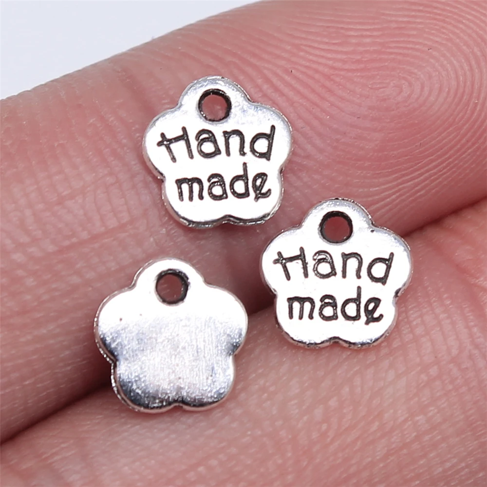 

600pcs 8mm Charm Hand Made Tiny Hand Made Charm Hand Made Pendant Charm For Jewelry Making DIY
