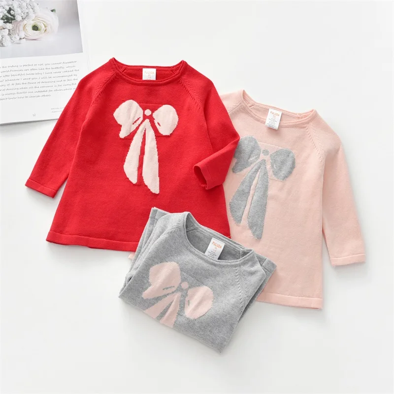 

New Girl Cute Bow Princess Sweater Dress