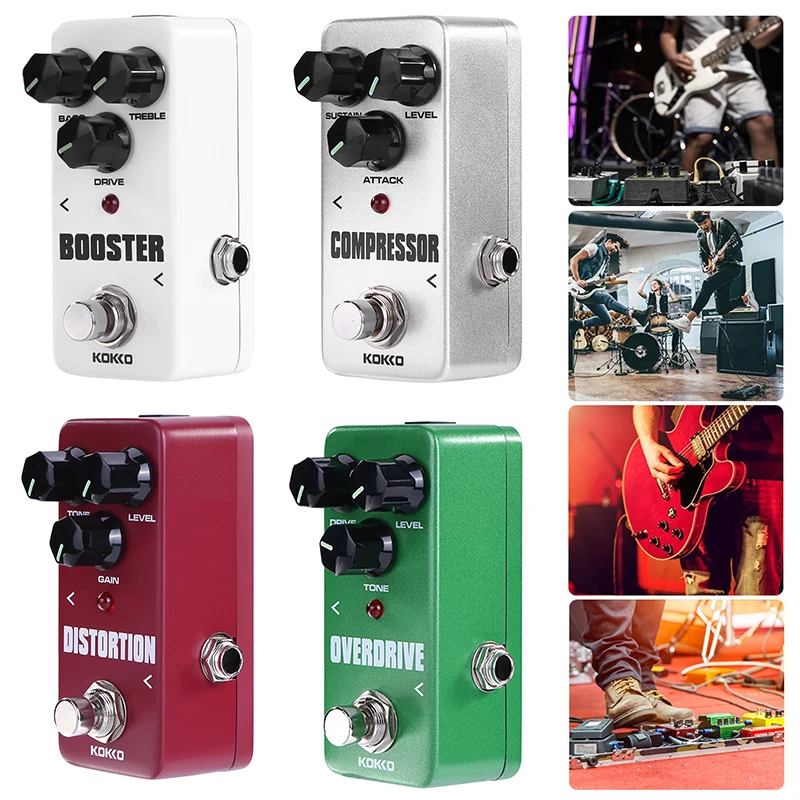 

KOKKO педаль для гитарных эффектов усилитель компрессора искажение Overdrive 9 в адаптер 5-ходовой кабель 10 каналов Педальный источник питания акс...