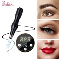 pinkiou wireless permanent makeup machine rechargeable eyebrows tattoo pen professional eyebrow eyeliner lip tattoo set