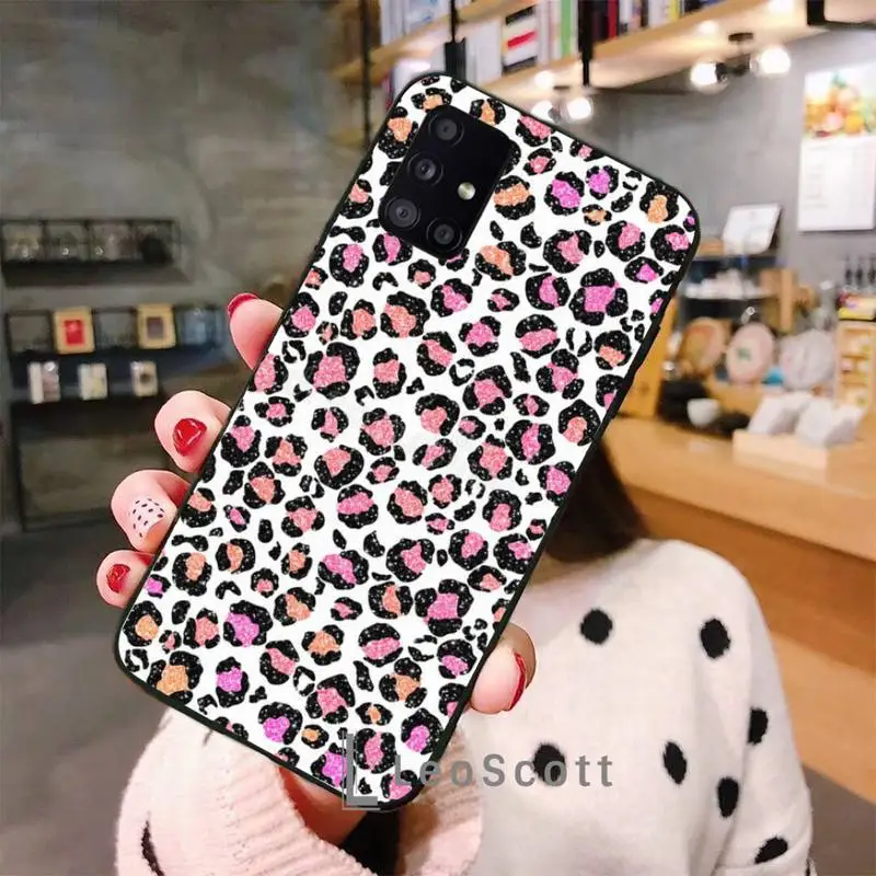 

Fashion Leopard Print Pattern Phone Case For Samsung A40 A50 A51 A71 A20E A20S S8 S9 S10 S20 Plus note 20 ultra 4G 5G