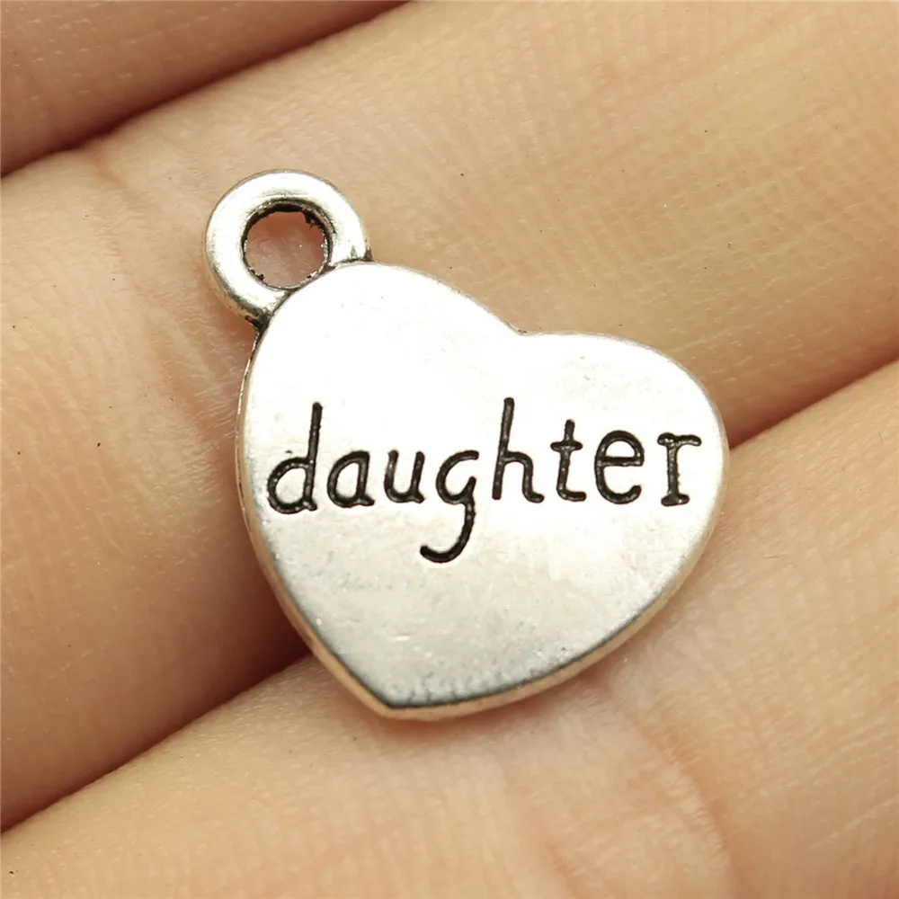 

diy charms for jewelry making pendant 15x18mm Daughter charms 10pcs