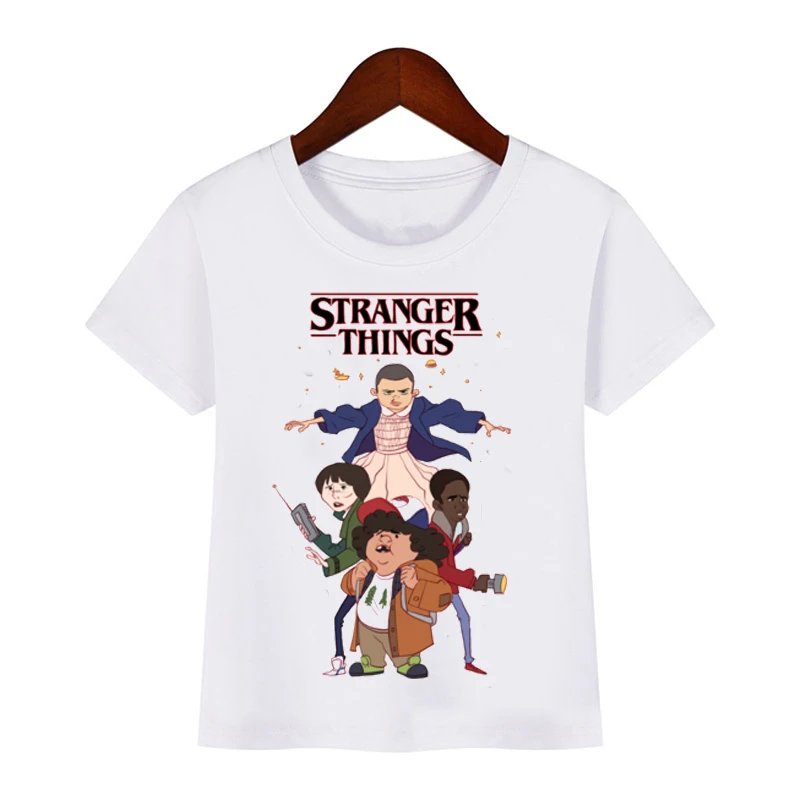 

Anime Print T Shirt Kids Clothes Stranger Cartoon Boys Girls Upside Down Printed T-shirt Children's Short Sleeve Harajuku Top