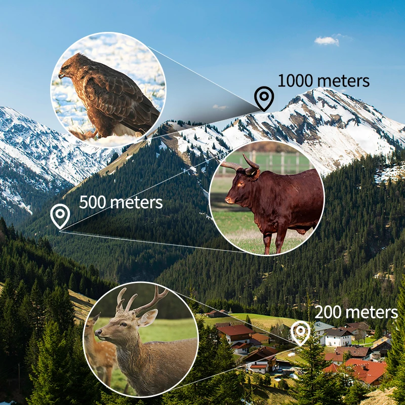 Портативный профессиональный Монокуляр Bak4 с 12X зумом HD 5000 м мощный бинокль