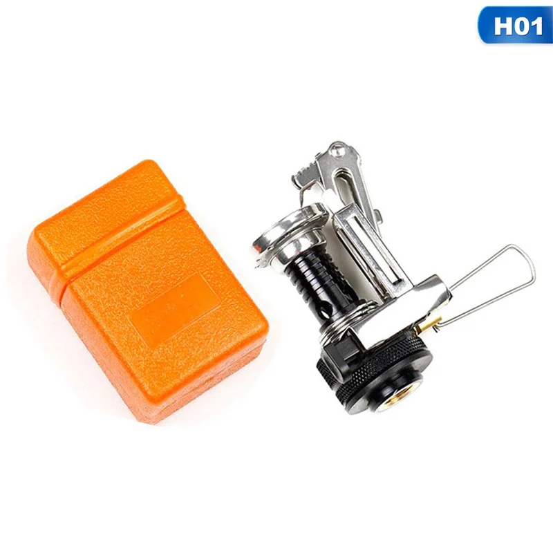 

1pc Outdoor Aluminum Alloy Camping Stove Cooker Integrated Portable Gas Stove