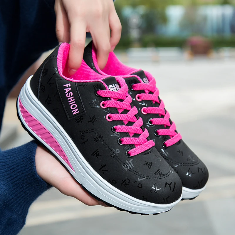 

NWedge Heel Shaking Shoes ew Women's Shoes Women's Casual Sports Shoes Outdoor Walking Dance Shoes Running Shoes Large Size