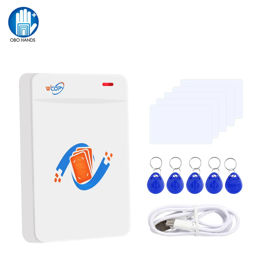 Считыватель / Записыватель RFID ID / IC Duplication Copier Encrypted Card Decoder 125KHz / 13.56MHz Cloner поддерживает NFC Phone / Wristband.