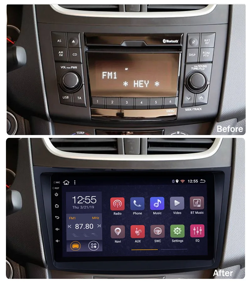 Автомобильный мультимедийный плеер на Android 10 с 9 &quotэкраном GPS Wi-Fi для Suzuki Swift 2011 2012