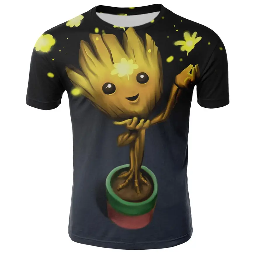 

2021 New 3d Men's Hip-hop T-shirt 3d Printing Guardians Of The Galaxy Funny Anime O-neck Summer Children's Fashion Shirt