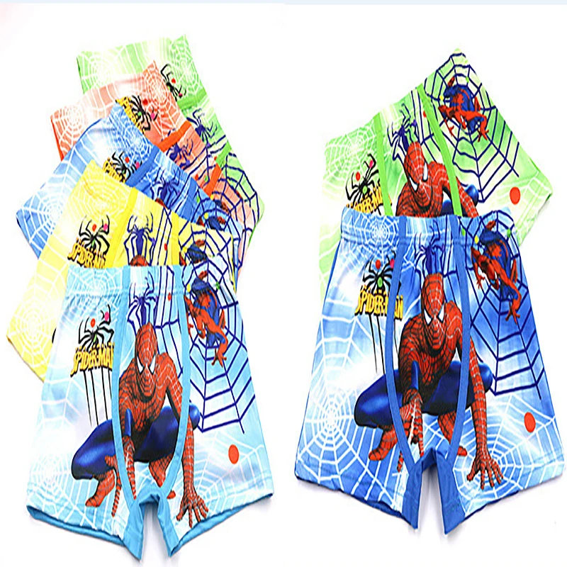 1 шт./лот новое нижнее белье для мальчиков трусы боксеры с супергероем человеком