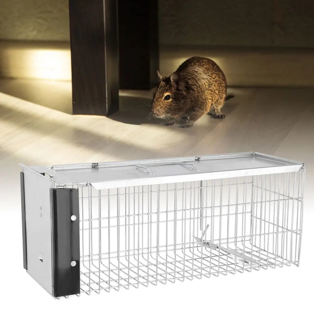 

High Efficient Iron Humane Animal Rodent Rat Mouse Pest Trap Cage for Home Shop Outdoor Garden Supplies