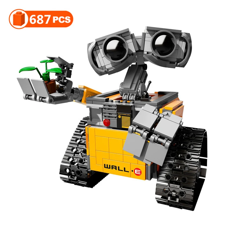 687 шт. Disney WALL E робот высокотехнологичные DIY строительные блоки идея электрические