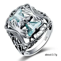 ring size 6 10 jewelry rings wedding silver plated elegant women party gift