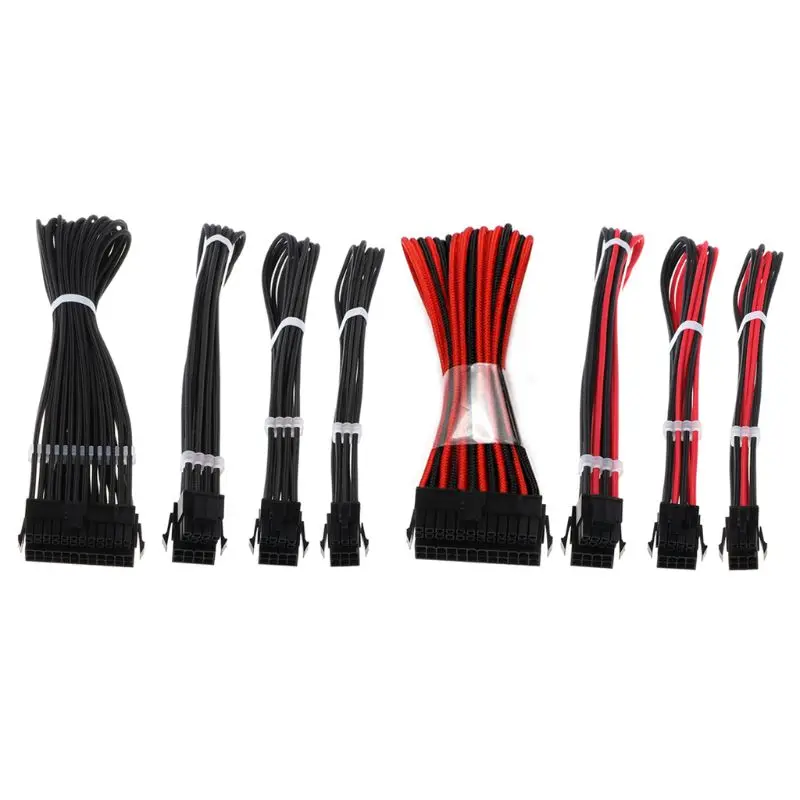 

1 комплект базового удлинительного кабеля, 1 шт., 24 контакта, 1 шт., EPS 4 + 4 контакта, 1 шт., PCIE 6 + 2 контакта, 1 шт., PCI-E 6-контактный Удлинительный кабе...