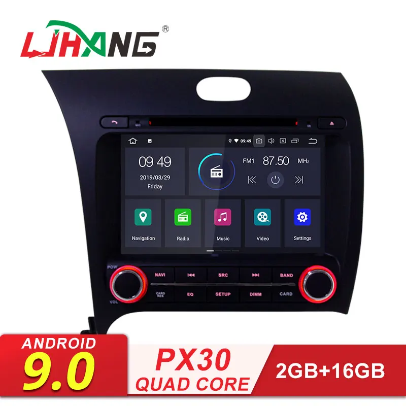 LJHANG 8 дюймов Android 9,0 автомобильный dvd-плеер для Kia CERATO K3 FORTE 2013 wifi Мультимедиа 2 Din автомагнитола стерео Авто