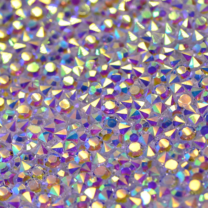 JUNAO 24*40 см Горячая фиксация AB Стразы тканевый лист сетчатая отделка полимерная