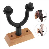 wood wall mount guitar hanger adjustable angle holder stand with screws and dowels for guitar bass string instruments