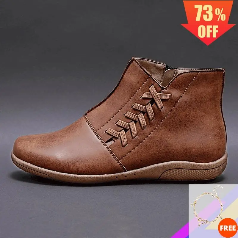 Женские ботильоны на шнуровке ботинки из искусственной кожи плоской подошве с