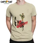 Мужские футболки Leon из профессионального фильма матилда, забавная футболка с коротким рукавом и круглым вырезом, футболка из 100% хлопка, одежда с принтом