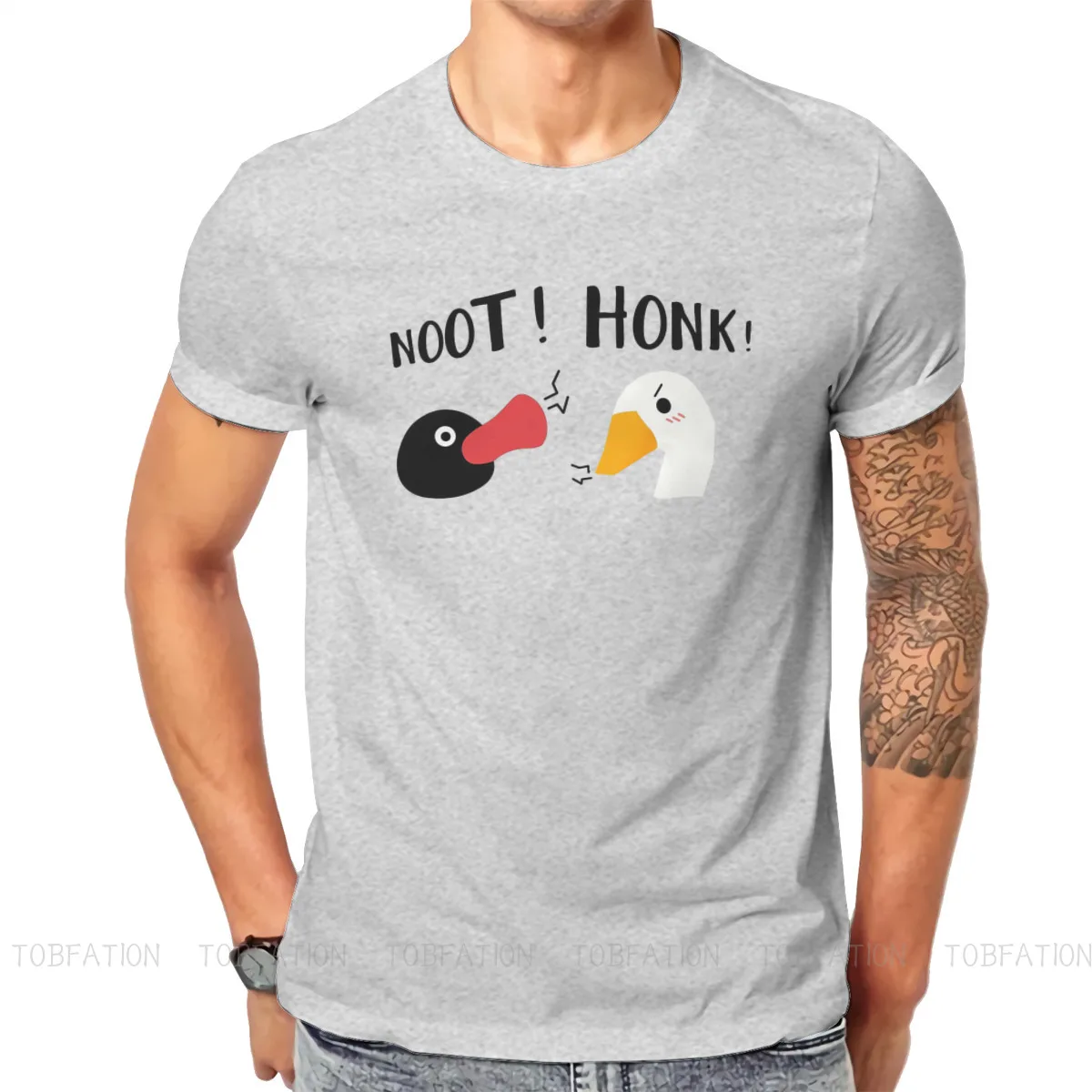 

Untitled Goose Game Noot Vs Honk Tshirt Harajuku Men Gothic Teenager Streetwear Tops Cotton Crewneck T Shirt