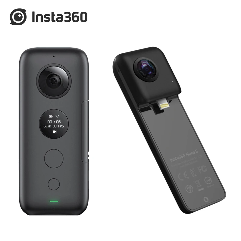 Insta360 One X/Insta360 Nano S 4K 360 VR видео панорамная камера 20MP фото для iphone X XS XR для iphone 7 8 6 серии
