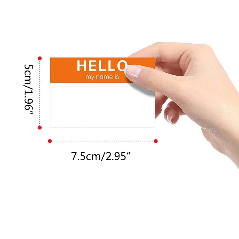 77JC Practical Hello My Name is Labels Stickers Tags for Nursing Care Toys Cup 90 Kit | Stationery Sticker