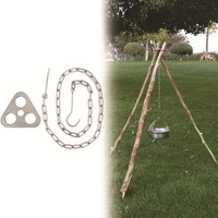 camping supplies camp tripod plate stainless steel campfire support plate camping campfire grill hanging pot stand set