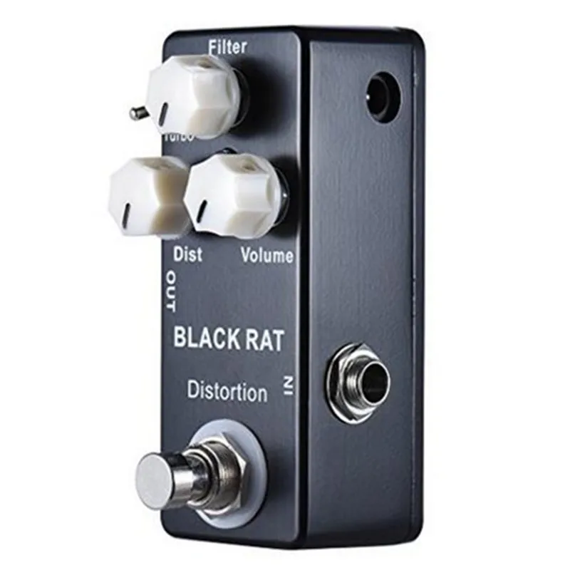 Mosky Black RAT Педаль Эффекта Искажения Классическая гитарная педаль на основе Pro Co Rat True Bypass гитарные части