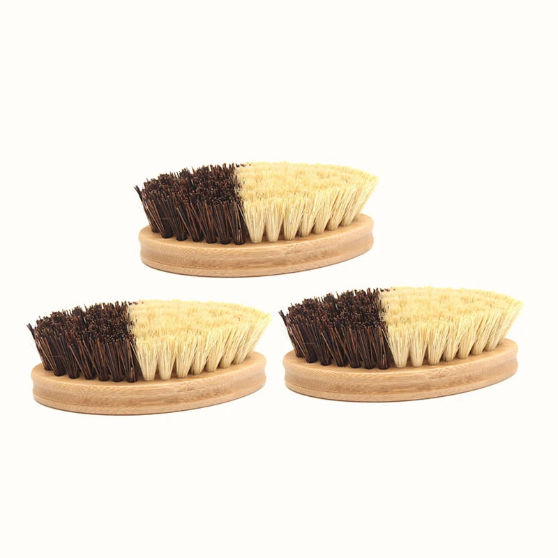 

3 Packs Oval Bamboo Scrubbing Brushes Kitchen Cleaning Tool,Palm/Sisal,for Cleaning Vegetables,Sink and Hard Shells
