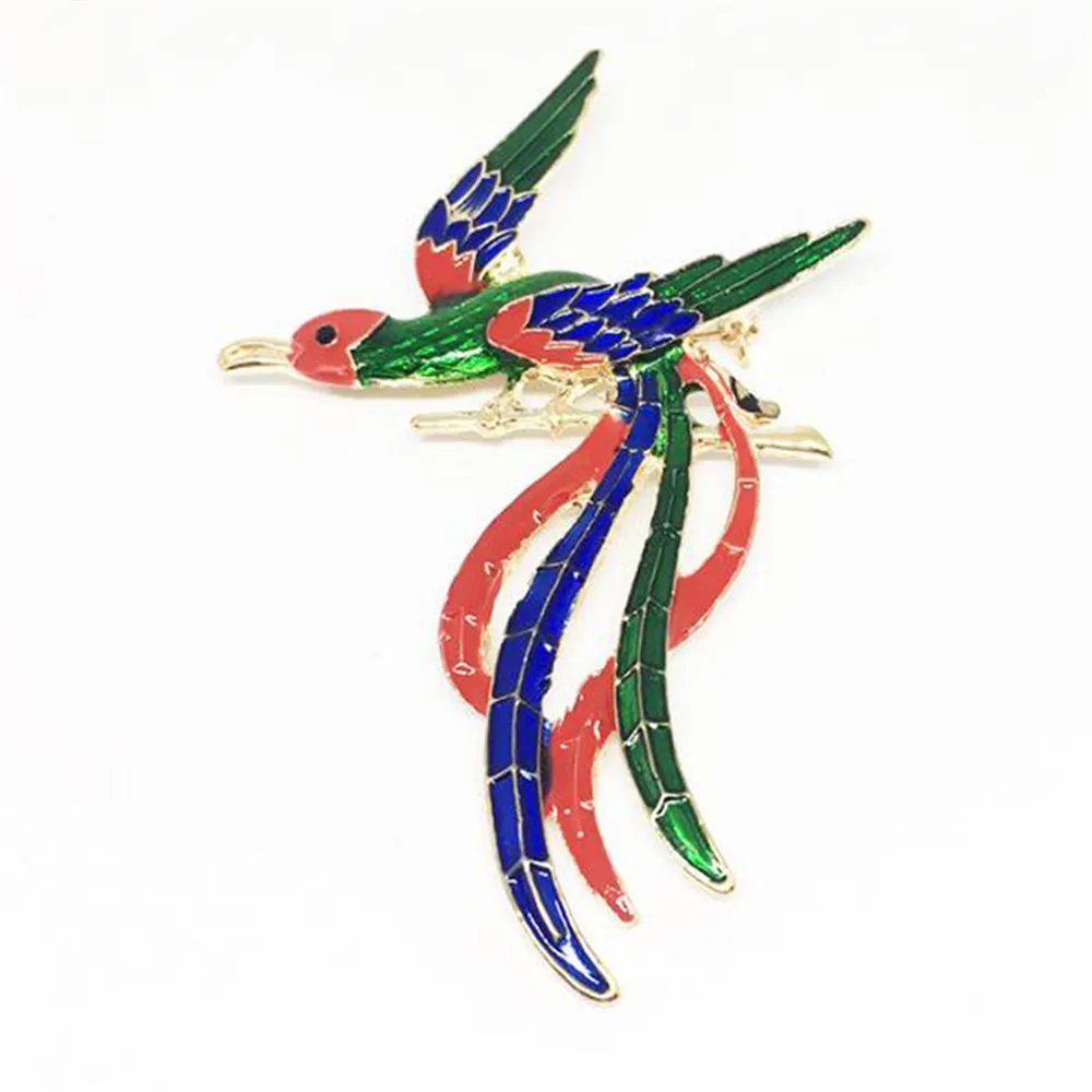Ellenmar модная брошь сплав капля масло эмаль красочный павлин Феникс птица
