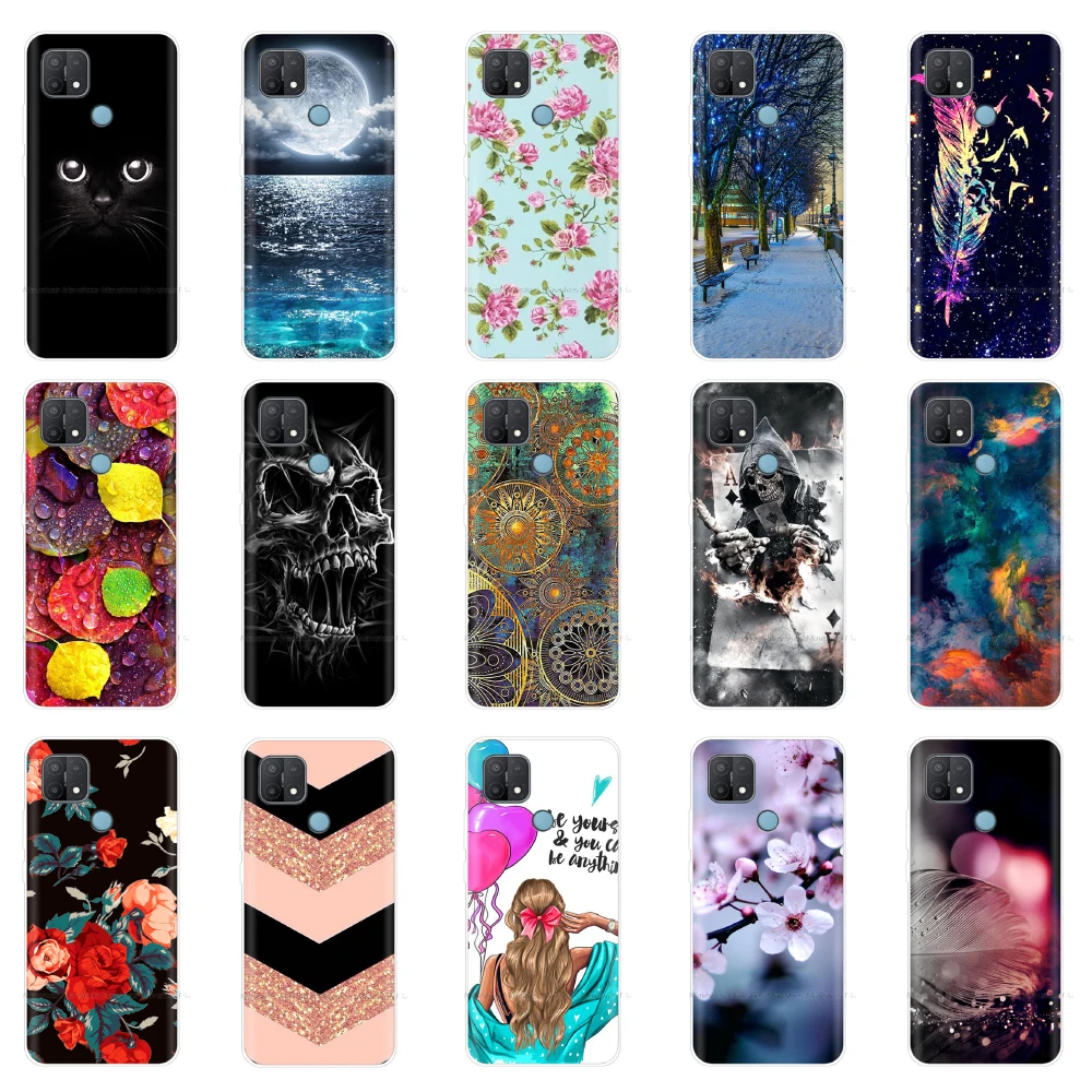 

Case for OPPO A15 Case 6.52" Soft TPU Silicone Back Phone Cover for OPPO A15 A 15 CPH2185 Case Protective Shells Coque OPPOA15