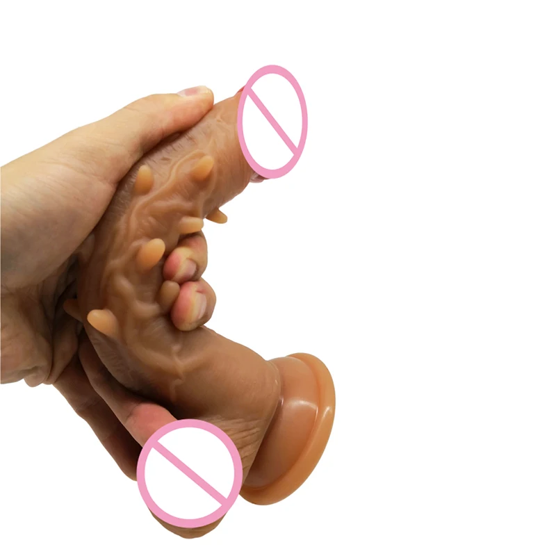 Soft Silicone Barbed Dildo Realistic Suction Cup Male Artificial Penis Dick Female Masturbator Adult Sex Toys For Women | Красота и