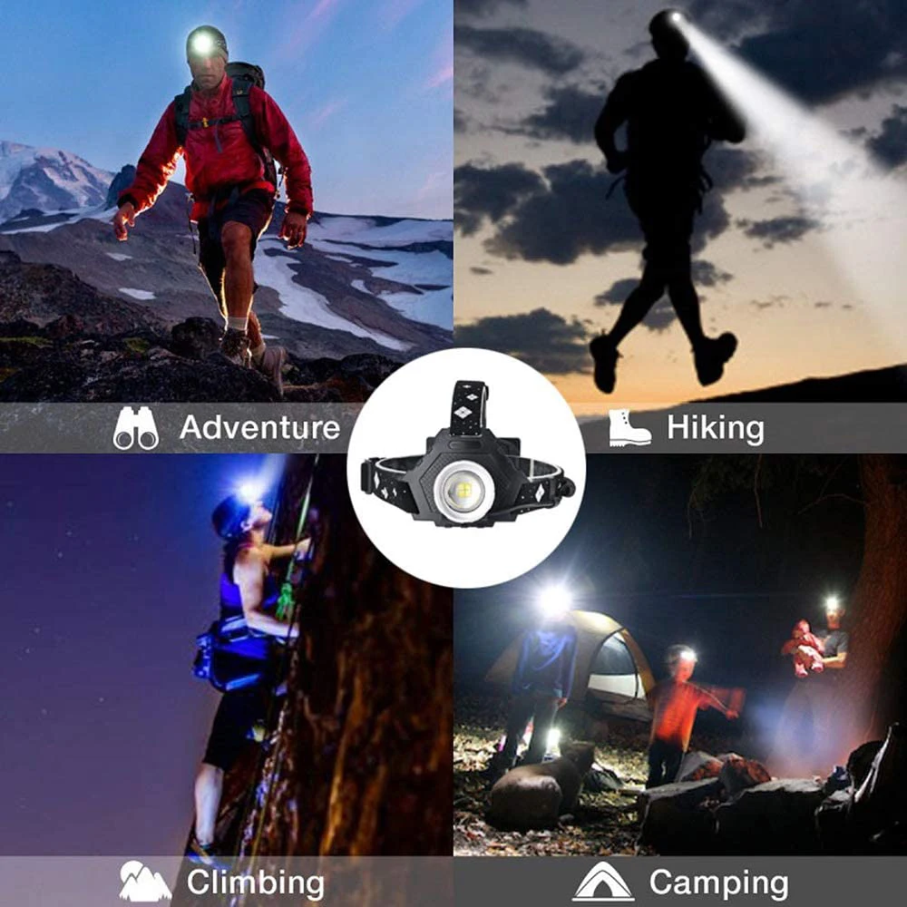 

XHP50 Led Headlamp Headlight Zoom Head Lamp Flashlight Torch USB Rechargeable Lantern For Bicycle Camping Hiking Torch Linterna