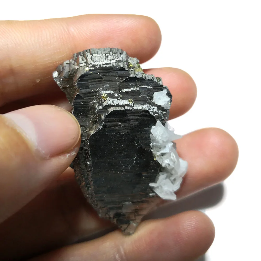 

52g B5-1b Natural Arsenopyrite Calcite Mineral Crystal Specimen Decoration Gift Collection From Yaogangxian Hunan, China