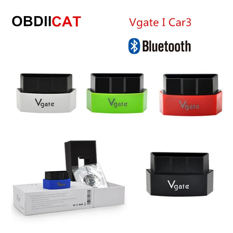 ELM327 Bluetooth Vgate iCar 3 OBD EOBD OBD2 OBDII ELM327 iCar3 Bluetooth Vgate OBD2 Diagnostic Interface Vgate Icar3 Scanner