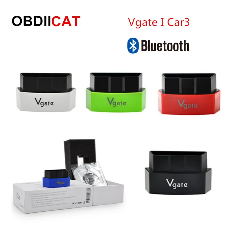 ELM327 Bluetooth Vgate iCar 3 OBD EOBD OBD2 OBDII iCar3 Диагностический интерфейс Icar3 сканер|elm327 icar2 wifi|icar2