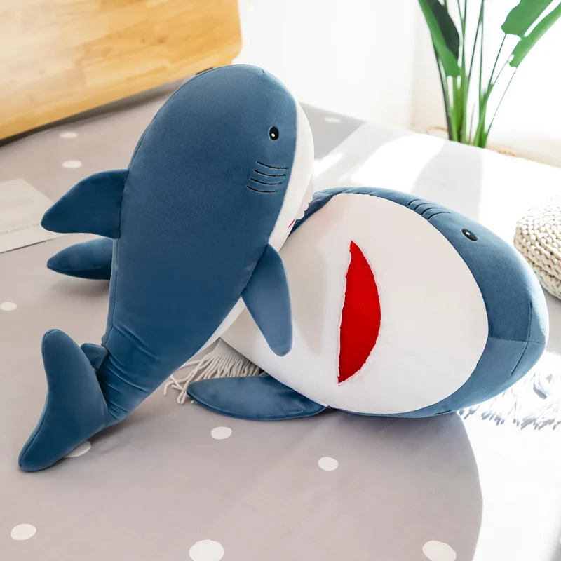 

The high quality cute cartoon shark animal plush toy long pillow is a birthday gift for children and boyfriends and girlfriends
