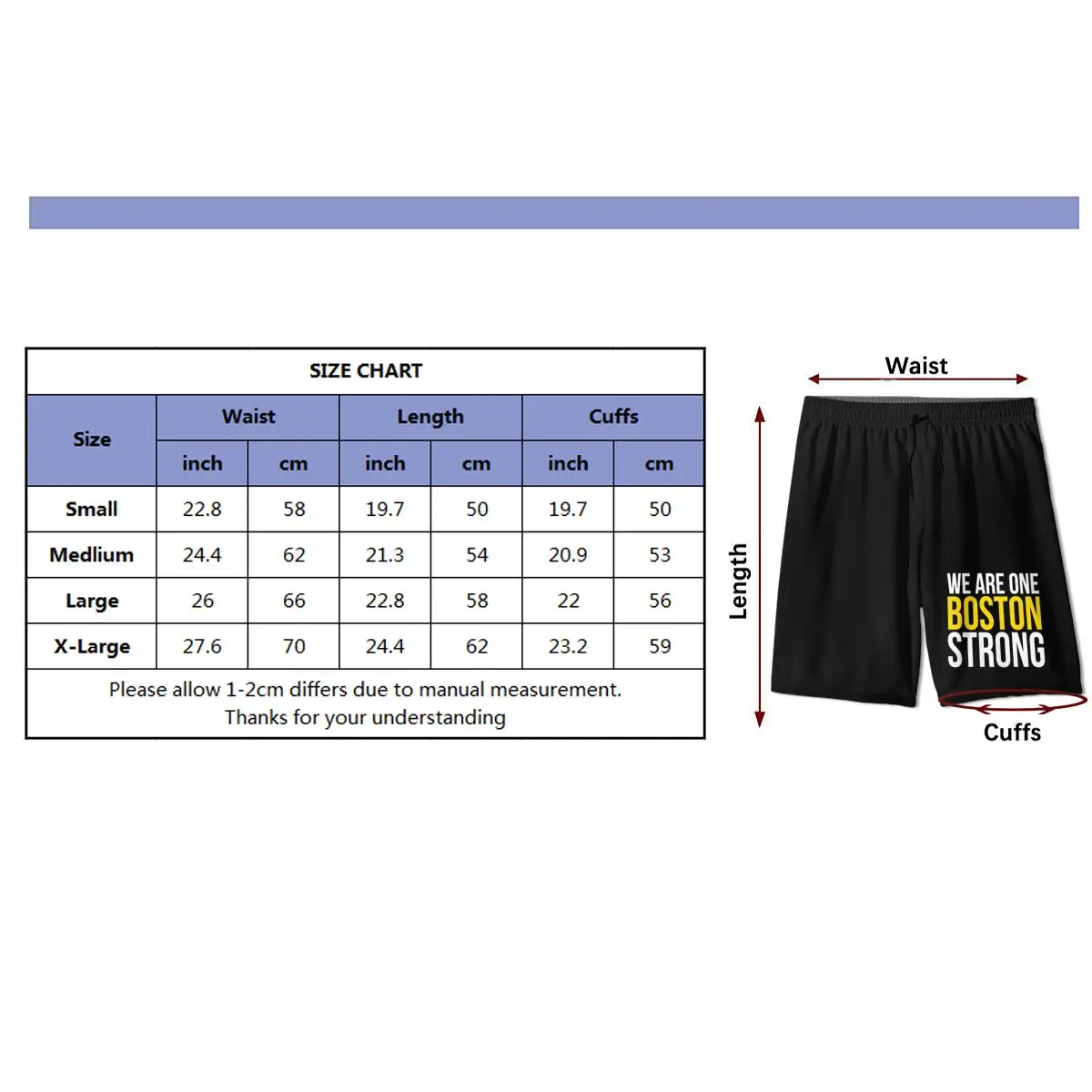 

We Are One Boston Strong Youngsters Summer Short Pants 2021 Casual Beach Shorts Body Fitness