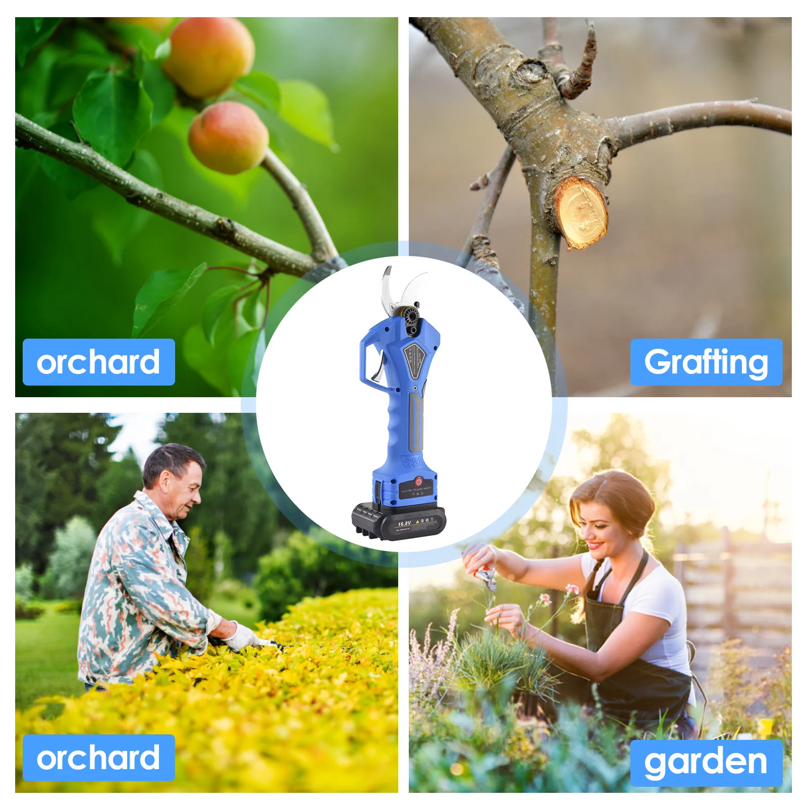 

Electric Pruning Shear Cordless Trimmer Lithium Battery Scissor Fruit Tree Bonsai Branch Pruner Cutter Garden Power Tool