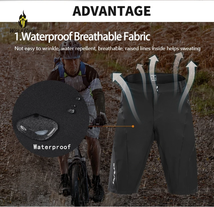 WOSAWE, мужские велосипедные колготки, mtb шорты, водонепроницаемые, для женщин, для велоспорта, для горного велосипеда, для езды на велосипеде