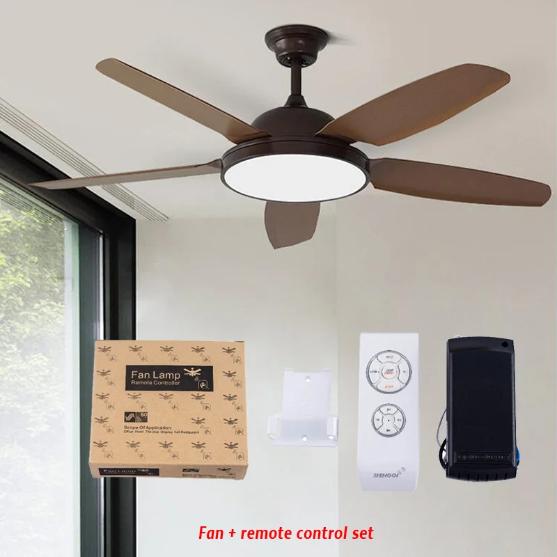 ceilng fan with RC 52 дюйма Винтаж потолочные вентиляторы с светильник Спальня Домашний Вентилятор 220v потолочный вентилятор с дистанционным управлением 220V ventilador de teto - Цвет лезвия: ceilng fan with RC
