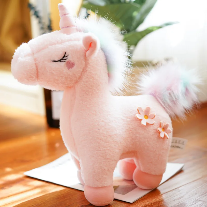 Маленький единорог игрушки мягкие плюшевые животных и Плюшевый лошадка с куклой