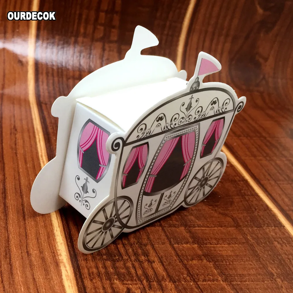 100 шт. миниатюрная Подарочная коробка для конфет из бумаги в виде каретки