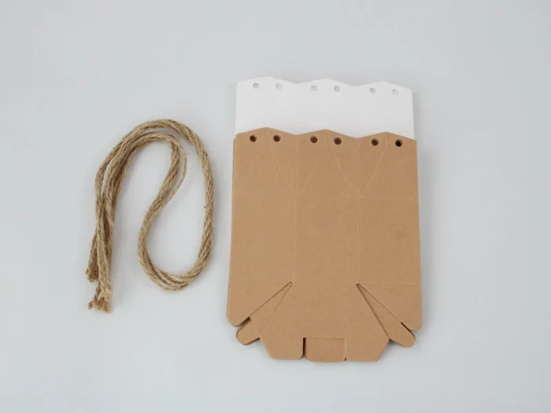 Подарочная коробка для конфет 50 шт. шестиугольная крафт бумага белая Свадебная