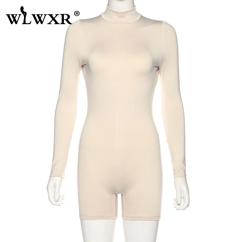 WLWXR сексуальный клубный комбинезон с открытой спиной и длинным рукавом белый