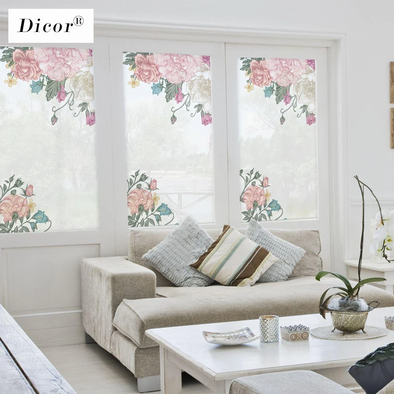 Статического цепляться витражная плёнка на стекла окна матового и непрозрачные