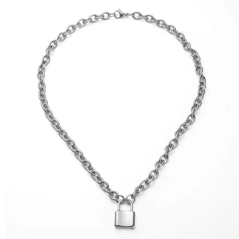 Ожерелье с подвеской серебряного цвета из нержавеющей стали|Цепочки| |