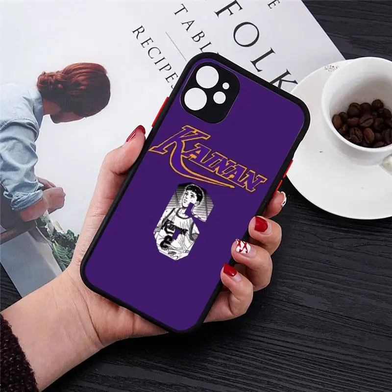 

Beautiful animationSLAM DUNK Phone Case Matte Transparent for iPhone 7 8 11 12 s mini pro X XS XR MAX Plus cover funda